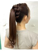 雨の日アレンジストレートポニー/ポニーテール/ヘアセット