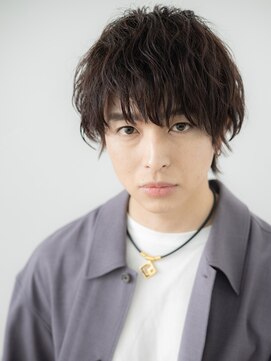 メンズヘア ビーセカンド 草加店(MENS HAIR B-2) 束感クリームパーマダークアッシュフルバング大人ショートg草加