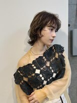 エディット トウキョウ(e.dit tokyo)&nbsp;顔まわりレイヤー／ウルフ／オリーブブラウン／パーマ／大人