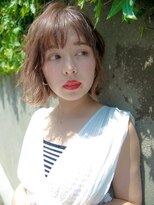 ルティア(Lutia) ふわミディ ミルクティーベージュ シースルーバング