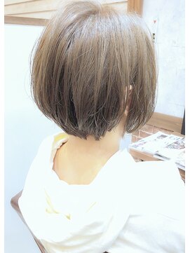 アグヘアー テイスター 保谷店(Agu hair taster) 《Agu hair》小顔かわいいショートボブ グレージュ