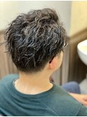 かきあげツイストスパイラルパーマ<理容室>[シェービング/上野]