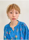マッシュウルフ　ブロンド　ショート