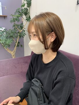 エムサロン(emu salon) ベージュ×ショートボブ