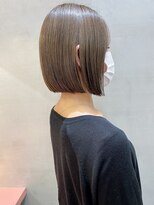 ロンドポレール 北千住(Lond polaire)&nbsp;【伊勢】ぱつっとボブ/セクションカラー/ペールベージュ