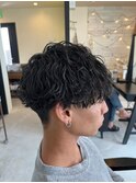 東大阪長瀬メンズ専門美容室ZONE波巻きマッシュパーマ