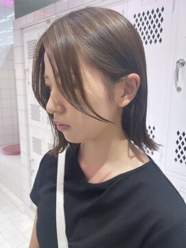 ロンドルーチェ 心斎橋(Lond luce) ダークアッシュ/ミディアムレイヤーカット［髪質改善/縮毛矯正］