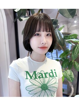 ロンド ブランシュ 錦糸町北口(Lond blanche) 韓国ワンカールボブ 黒髪 錦糸町
