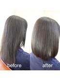 毛先がシャキンとしない髪質改善ストレート