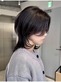 【くせ毛カット】ミディアムウルフ