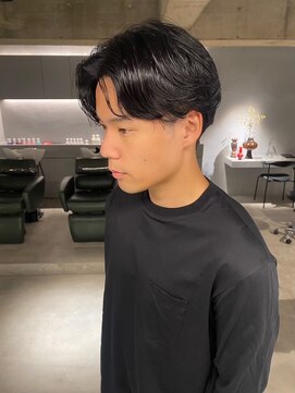 リール(rire) rireベリーショートダークアッシュニュアンスパーマ韓国マッシュ