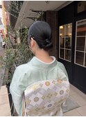 ヘアセット 訪問着着付け