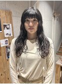 ロングのニュアンスパーマ