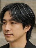 メンズハイライトバレイヤージュメッシュ