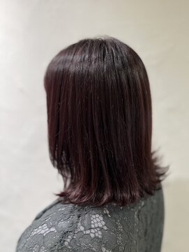 美容室 スタジアム(Stadium) 艶々ボルドーピンク