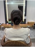 シンプルタイトヘアセット