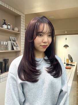 ケシキ 表参道 原宿(kesiki.) レイヤーカット/暖色カラー/顔周りカット/チョコブラウン