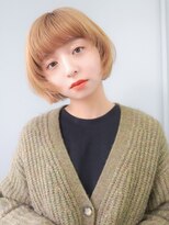 オーバーヘアー 池袋店(over hair)&nbsp;【overhair】レイヤーボブ×ケアブリーチ×ミルクティーベージュ