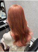 2ブリーチ/ピンクベージュ/髪質改善トリートメント/ロング