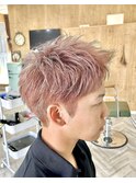 スパイキーヘア(ピンクベージュ)