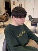 MEN’S/リバースセンターパート/ニュアンスパーマ/由比ヶ浜