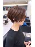 ボブ髪型前髪あり前髪なし面長/30代/40代/50代ショート【荒砂】