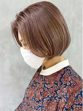 アイティー バイ アルバム 中野店(IT by ALBUM) ピンクミルクティーグレー_ピンクベージュボブルフ_ba309972