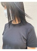 アッシュグレー_マロンベージュ Aラインボブ かきあげ