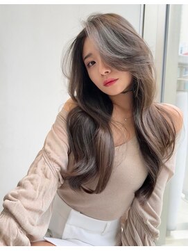 ノク(nok) フリンジレイヤー_前髪マチルダボブピンクベージュ