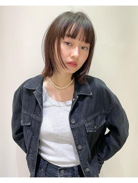 マイル 渋谷(mile) 抜け感レイヤー×地毛風カラー