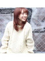 ラル(Lull)&nbsp;【コーラルピンク×レイヤーカット】ブリーチなしカラー/個室