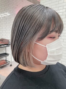 アンドリルム 梅田(&Lillme) インナーカラー×ミルクティーベージュ