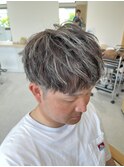 メッシュキャップハイライト×ホワイトシルバー