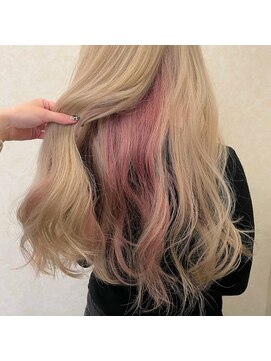 ビー オン ディー ヘア 池袋(BonD hair) ミルクティー×ピンク【池袋/髪質改善/ハイライト】