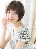大人かわいいアースカラー小顔丸みショートh3越谷20代30代40代
