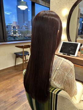 エルサフィロ キタハマ(el zafiro kitahama) 20×30×40代×ファーストグレイ×ピンクブラウン×髪質改善