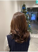 大きめカールが好きな方コテ巻きパーマ