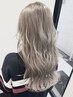 【鎖骨下ロング向け】フルブリーチ1回+透明感オンカラー+カット