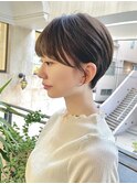 大人可愛い似合わせカットショートボブメルティカラー30代40代
