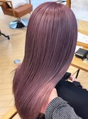 " 透け感抜群" ダブルカラー ミルクティーピンクベージュ