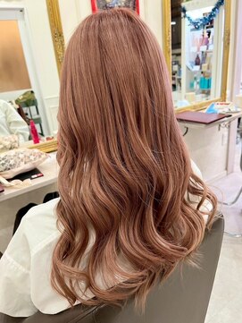 ロッカヘアエジェ(ROCCA hair eje.) アプリコットオレンジピンクベージュウェーブ