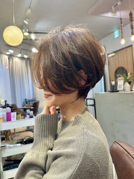 ナンバー 六本松(Number) 大人可愛い20代30代40代丸みショートボブ/ハンサムショート