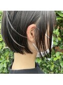 切りっぱなしボブ/曳舟ダブルカラー髪質改善オージュア