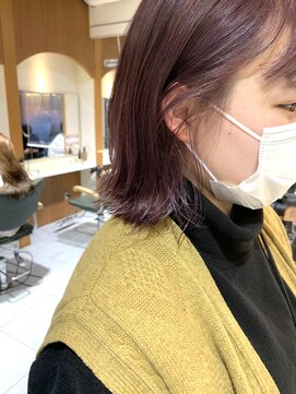 ネオリーブカフ 鶴ヶ峰店(Neolive caff) ハイトーンカラー！ラベンダーピンク