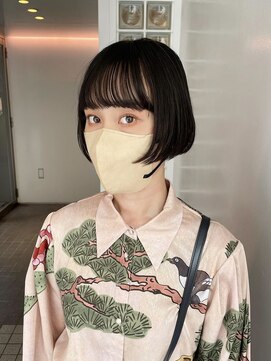 ナループロアボタン(Nalu pu loa BOTAN) ボブパーマ/黒髪パーマ/切りっぱなしボブ/ショートボブ