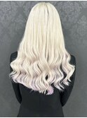 【ホワイト/ペールパープルインナー】エクステ70枚