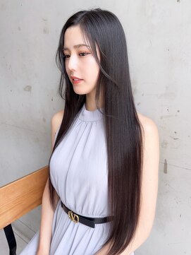 アルバム 池袋(ALBUM) ロングストレート_グレーベージュレイヤーロング_39543