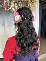 卒業式ヘアセット×袴着付け♪yu