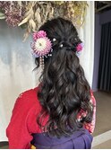 卒業式ヘアセット×袴着付け♪yu