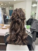 ルーズお団子ハーフアップ